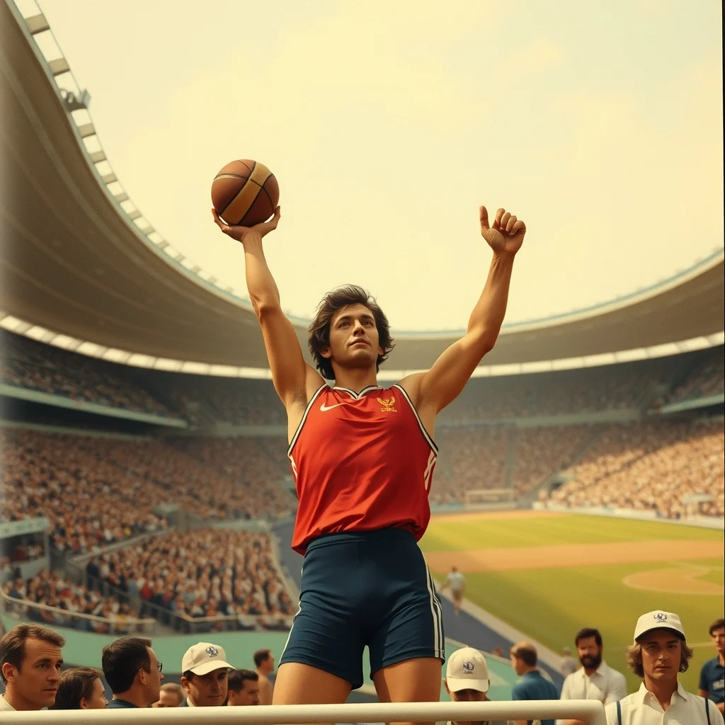 Mark Spitz'in yüzme yarışlarından bir sahne