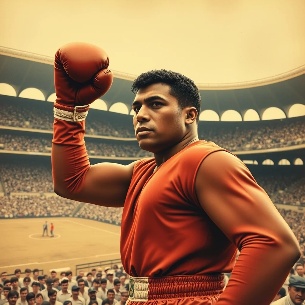 Joe Louis'in boks maçında ringde