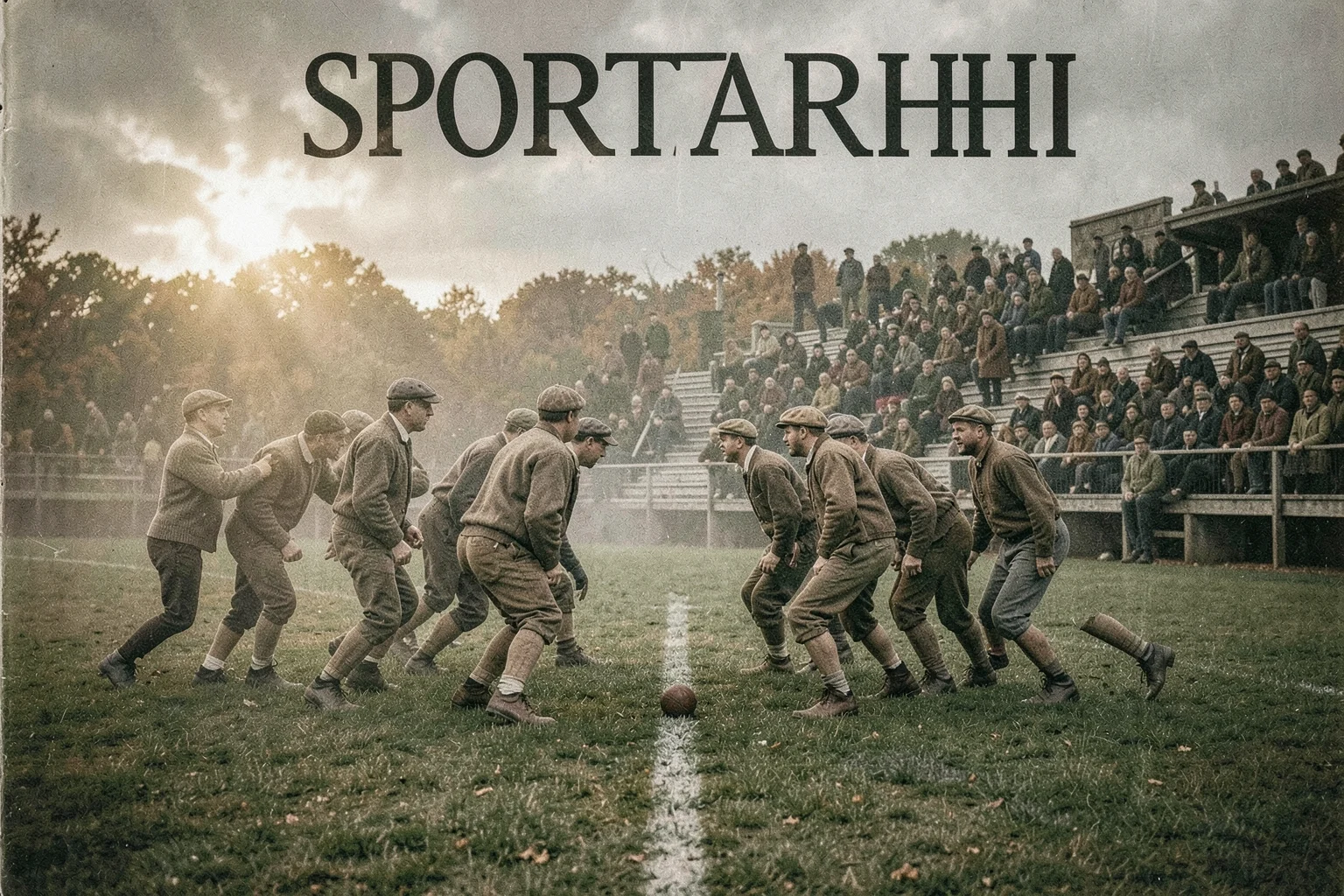 Eski bir futbol maçı sahnesi