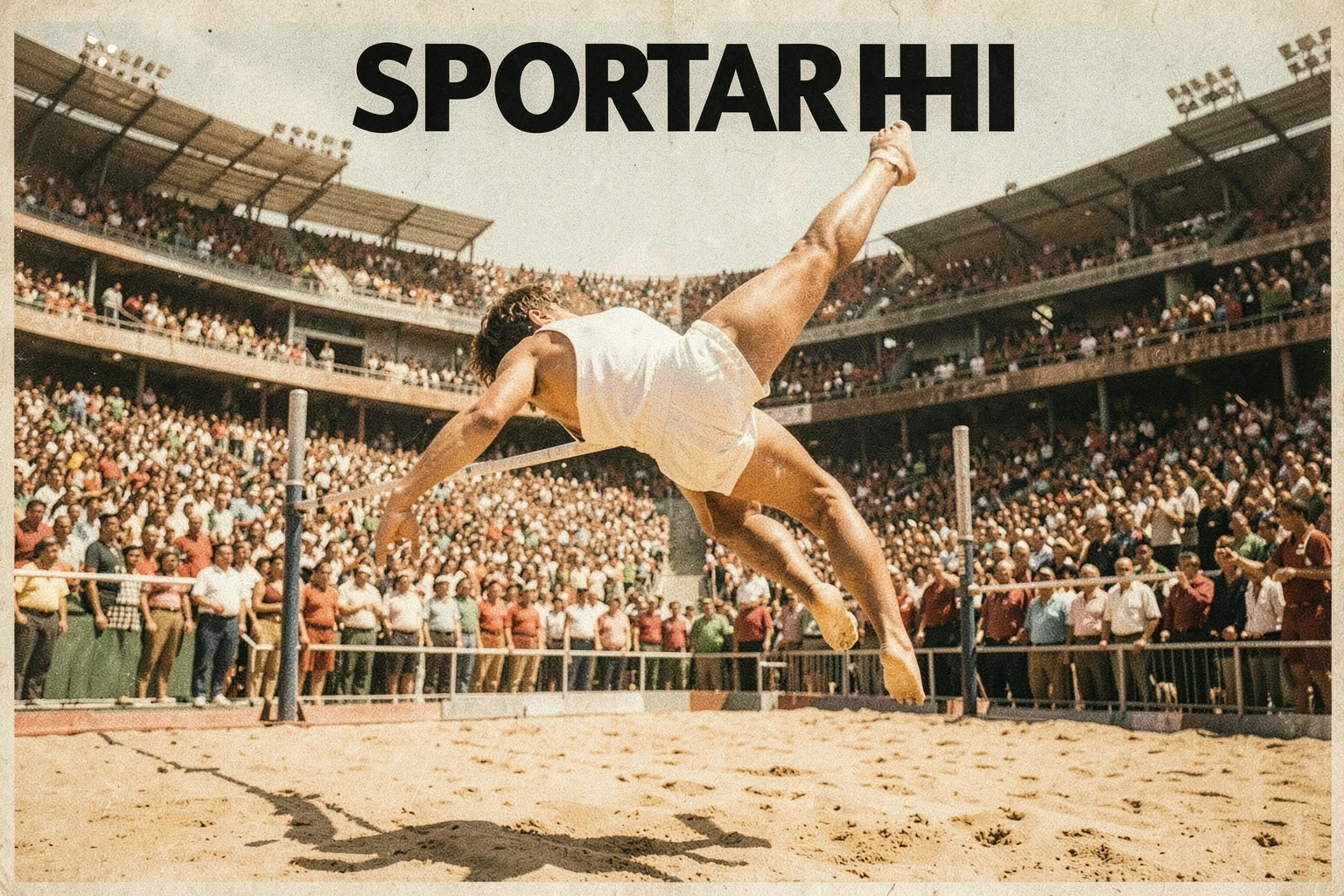1968 Meksika Olimpiyatları'nda Dick Fosbury'un Fosbury Flop tekniğiyle yüksek atlama yapışı
