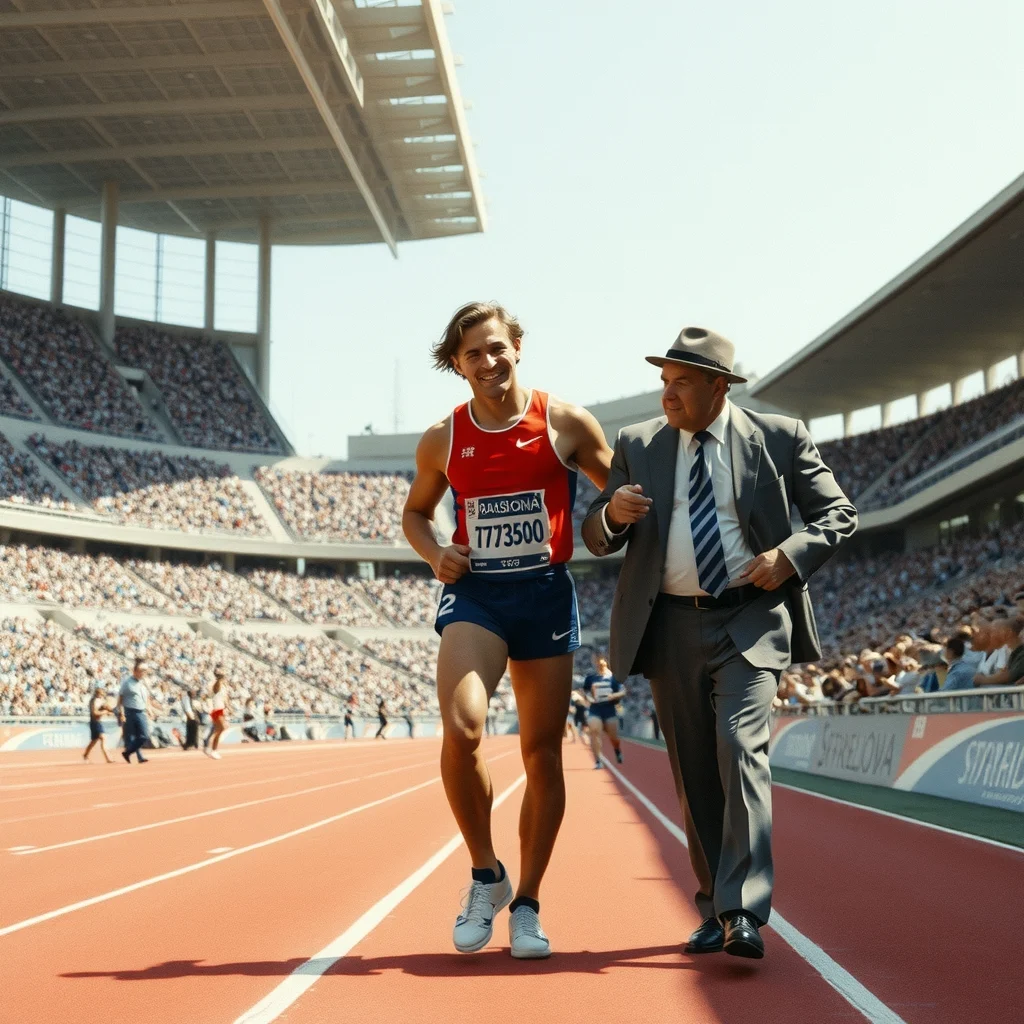 Derek Redmond ve babası Jim Redmond, 1992 Barcelona Olimpiyatları'nda