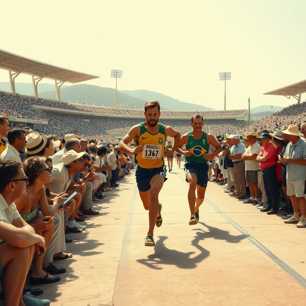 Atina 2004 Yaz Olimpiyatları maratonunda Vanderlei de Lima'nın saldırıya uğradığı an