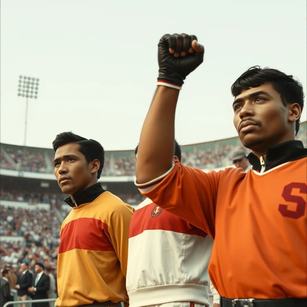 Tommie Smith ve John Carlos'un 1968 Meksika Olimpiyatları'nda gerçekleştirdiği 'Black Power' selamının fotoğrafı
