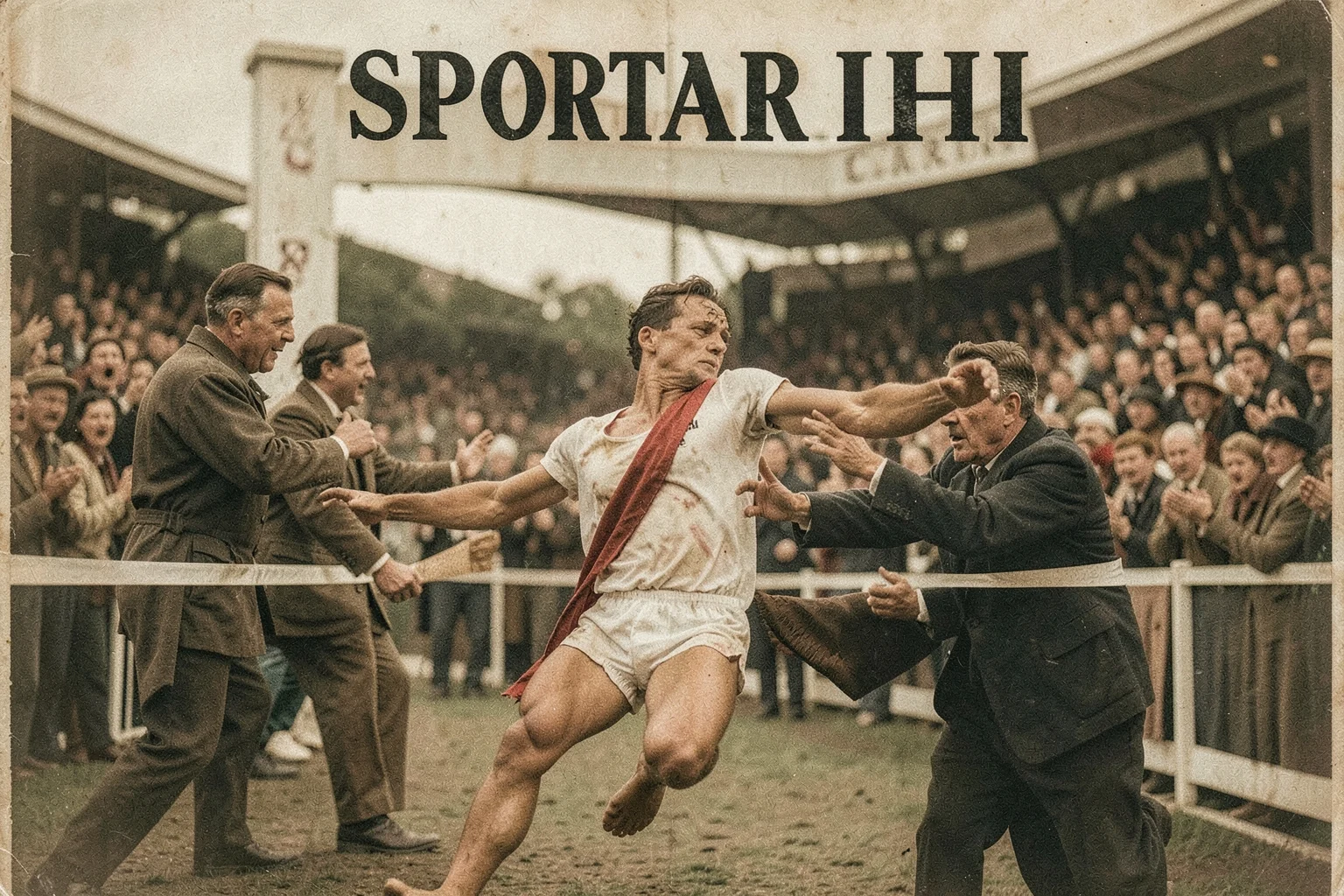 Dorando Pietri, 1908 Londra Olimpiyatları maratonunun bitişinde
