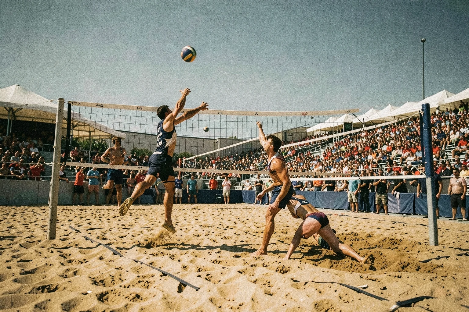 Plaj voleybolu, Atlanta 1996 Olimpiyatları'nda ilk kez resmî programa dahil edildi. Turnuvada ABD ve Brezilya takımları ilk olimpiyat altın madalyalarını kazandı.